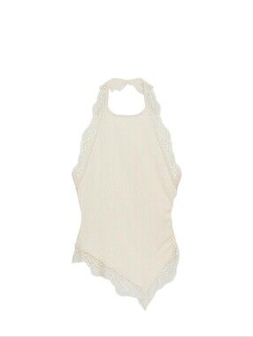 Textured Lace Halter Top